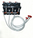 Three Pump Kit w/ CO2 Manifold Red Coke BIB Connector